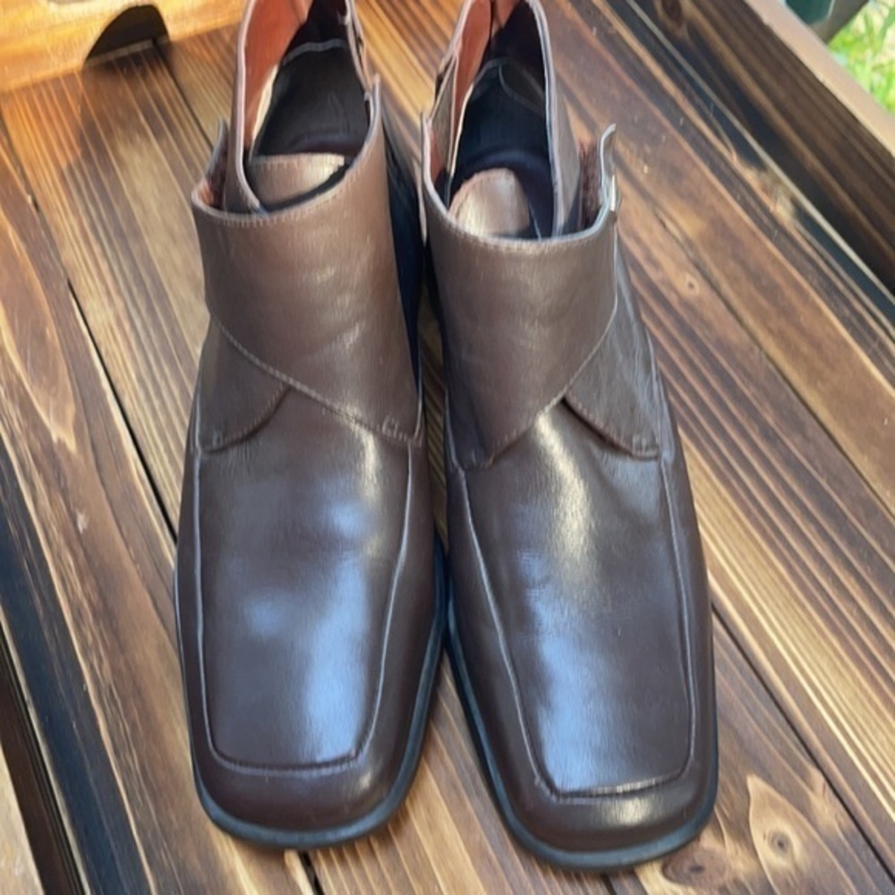 NWT Bruno Valenti shoes size 5.5 brown leather booties - Picture 8 of 8